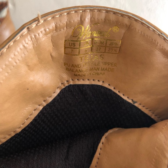 Western style booties leather uppers, Aztec print - Picture 7 of 12